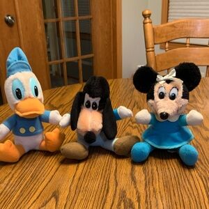 Disney Plush Toy Trio. Minnie, Donald and Goofy